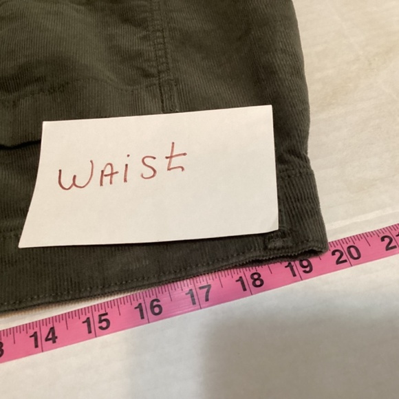 Cargo Corduroy Mini 90s Vibe Schoolgirl Womens Skirt Size 16 Olive Green Fall - Picture 4 of 5